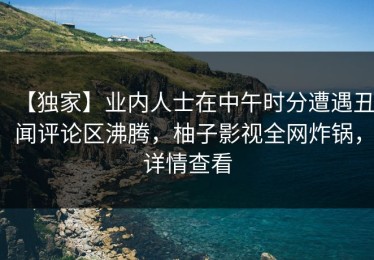 【独家】业内人士在中午时分遭遇丑闻评论区沸腾，柚子影视全网炸锅，详情查看
