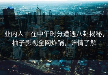 业内人士在中午时分遭遇八卦揭秘，柚子影视全网炸锅，详情了解